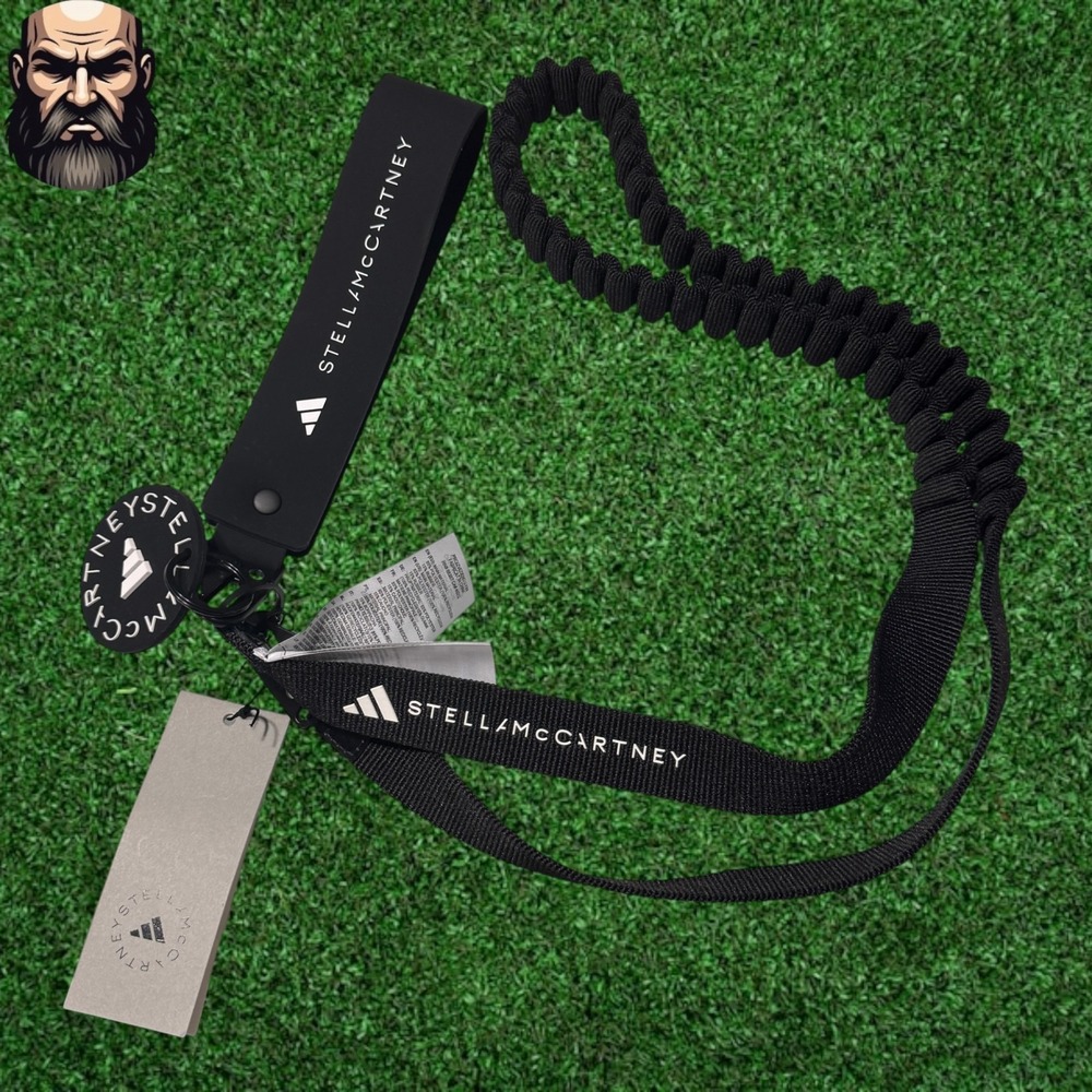 New Adidas by Stella McCartney Lanyard Keychain Black White JN4861